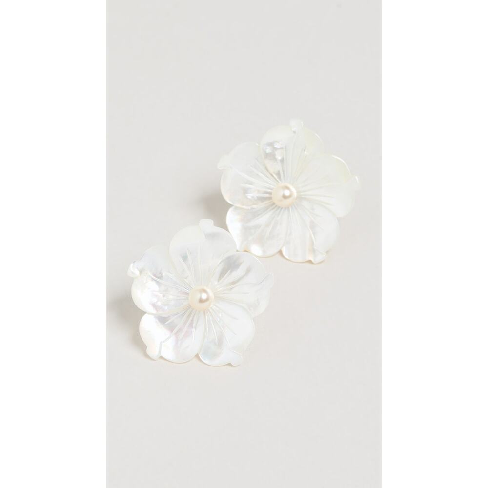 Jennifer Behr Zia Earrings Mother Of Pearl - One Size